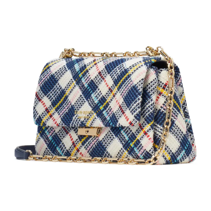 Kate Spade Carlyle Fabric Crossbody Bag Shoulder Bag Women's White & Blue-2
