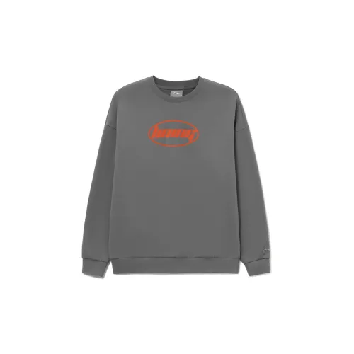 LINING Sports Fashion Collection Sweatshirts Unisex Nine Degrees Gray