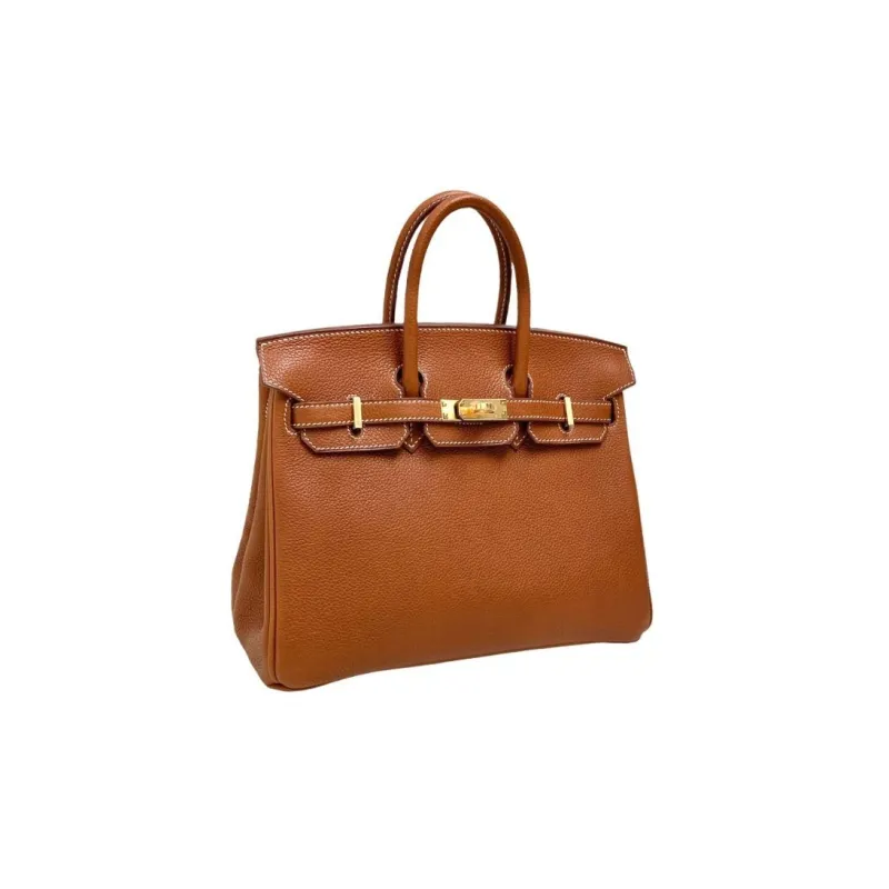 HERMES Birkin Saddle Leather Birkin Bag Handbags Women's 34 Fauve Light Tawny-1