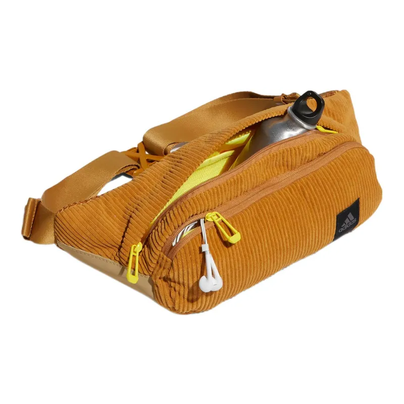 Adidas Corduroy Sports Bag, Shoulder Bag, Crossbody Bag Regular Unisex Wheat Brown-3