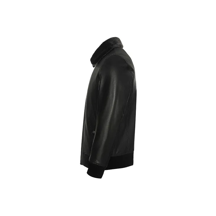 DAVID NAMAN Leather Jackets Men Black-1