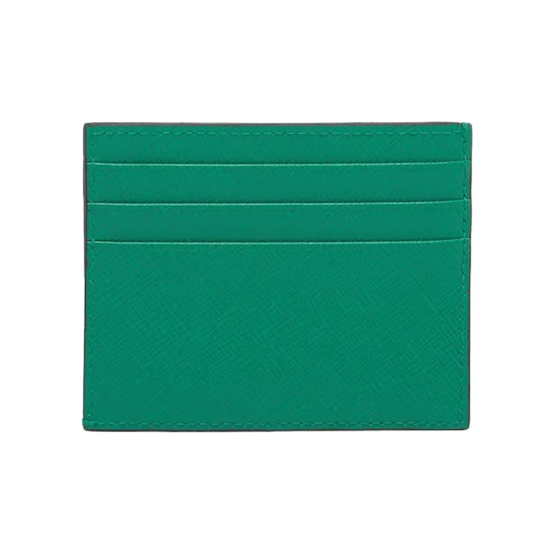 PRADA Saffiano Leather Card Holder Men's Bright Green-2