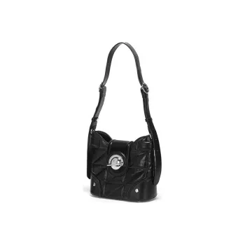 JELLYTOYBOY Cow Leather Shooting Stars Bucket Bag Shoulder Bag Crossbody Bag Women's Black/White