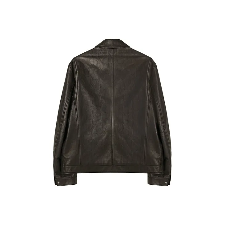 DAVID NAMAN Leather Jacket Men's Black-1