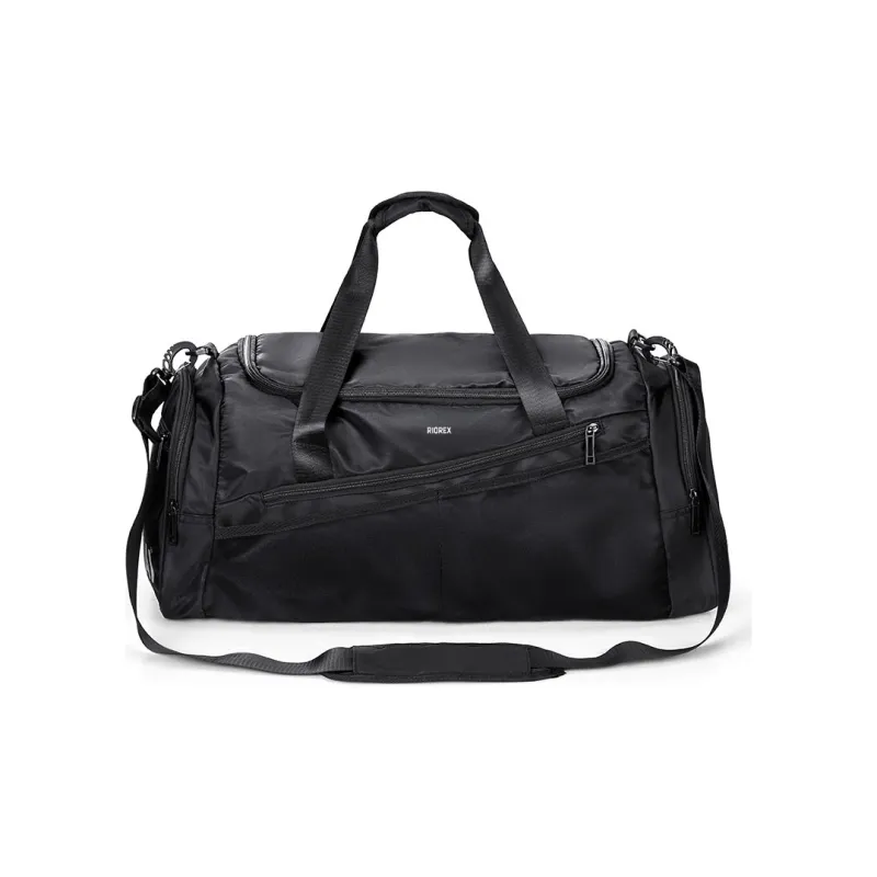 RIOREX Fabric Portable Luggage Bag Gym Bag Shoulder Bag Crossbody Bag Backpack Travel Bag Regular Unisex Black-0