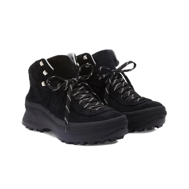 JIL SANDER Lace-up Suede Hiking Boots-1