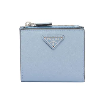 PRADA Saffiano Leather Wallet Small Size Men's Blue