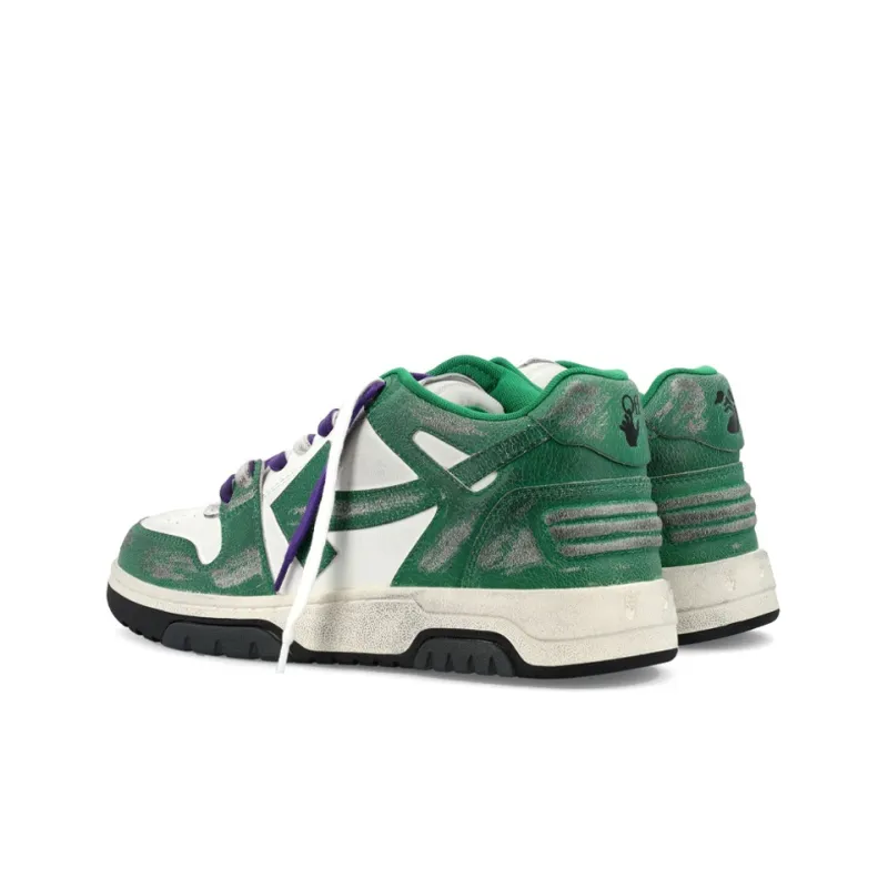 OFF WHITE Out Of Office Vintage Leather 'Green White Purple'-3