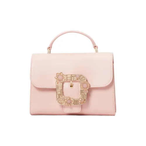 Kate Spade Cow Leather One Shoulder Handbag Crossbody Bag Small Size Women's Coral Pink