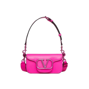 Valentino GARAVANILocò Calfskin Handbag Shoulder Bag Crossbody Bag Mini Men's Pink