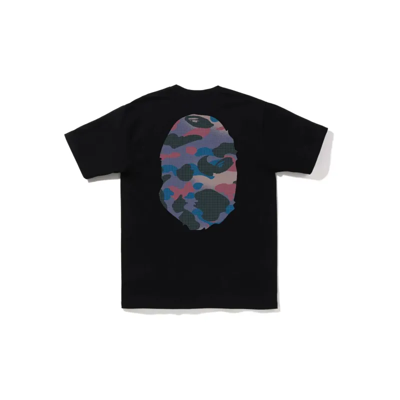 A BATHING APE Grid Camo Big Ape Head Tee-1