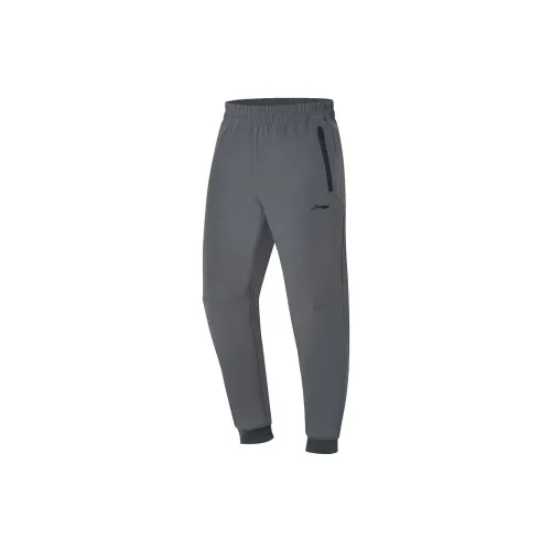 LINING Training Series Knitted Sweatpants Men Sandalwood Black