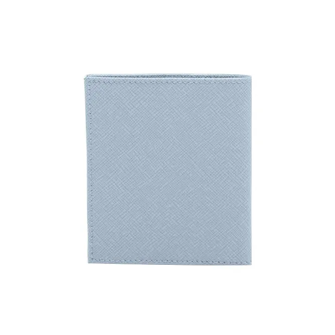 PRADA Saffiano Leather Wallet Men's Light Blue-1