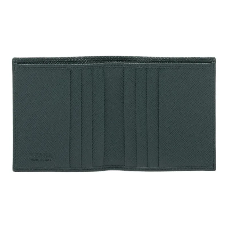 PRADA Saffiano Leather Wallet Men's Emerald Green-2