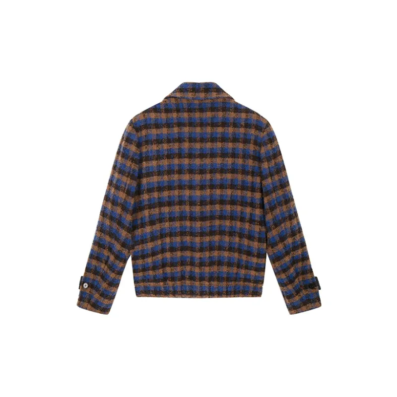 DAVID NAMAN Coats Men Blue Orange-1