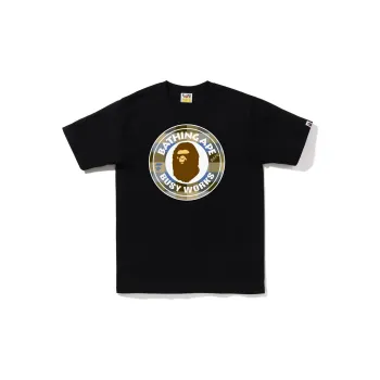 A BATHING APE Block Check Busy Works Tee FW22