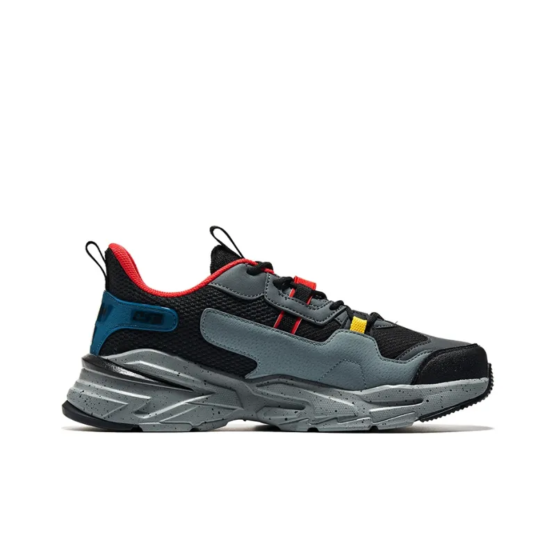 HENANBOWUYUAN x Erke Low Top Running Shoes Men's Black Red-1