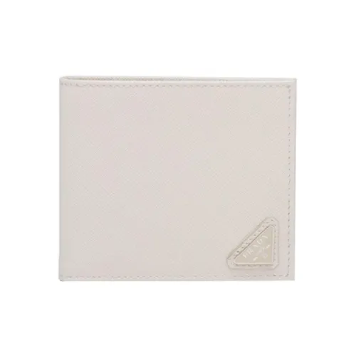 PRADA Saffiano Leather Wallet Men's White