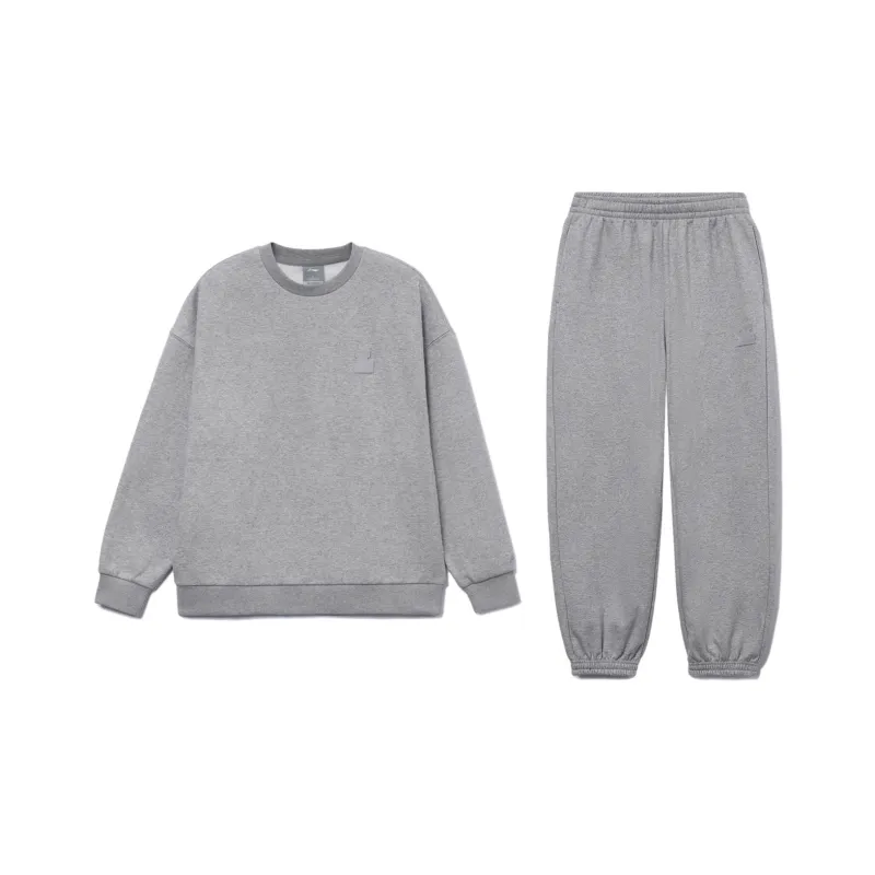 LiNing Training Series Set Unisex Heather Gray Brick+Gray-1