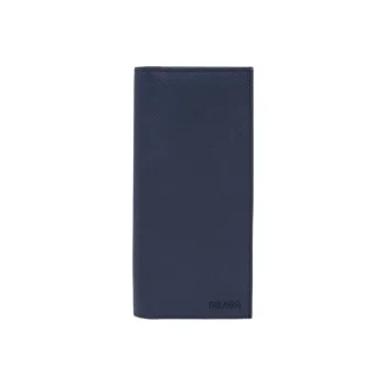 PRADA Saffiano Leather Wallet Men's Dark Blue