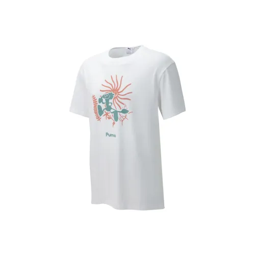 PUMA ADVENTURE PLANET T-Shirts Men White