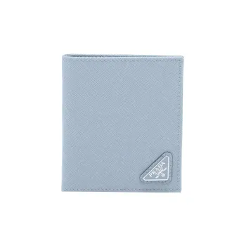 PRADA Saffiano Leather Wallet Men's Light Blue