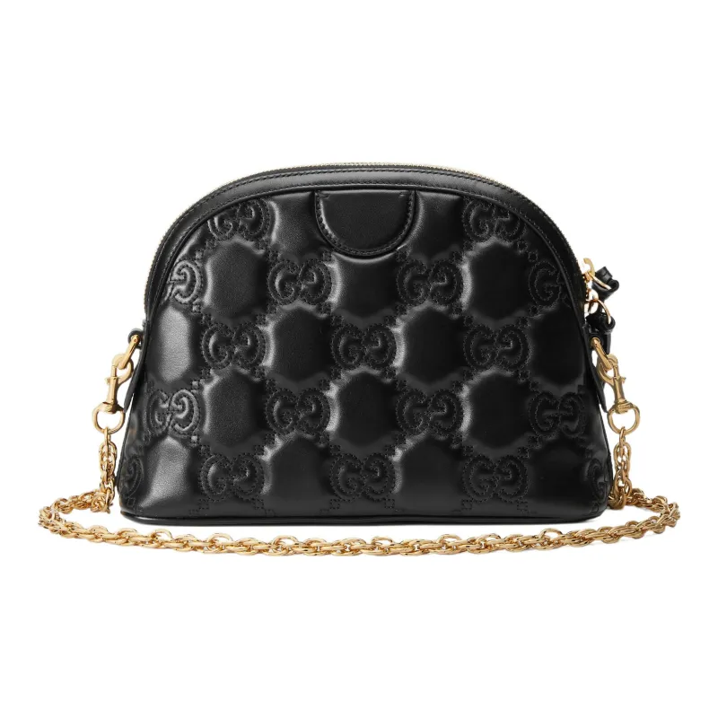 GUCCI Quilted Leather Crossbody Bag, Shoulder Bag Women's Black-2