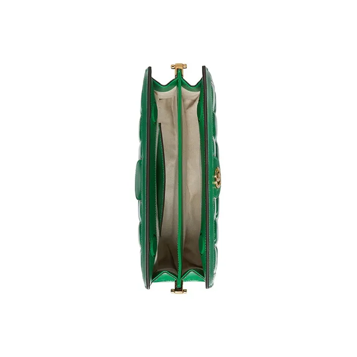 GUCCI GG Matelassé Leather Chain Shoulder Bag Shoulder Bags Handbags Women's Green-7