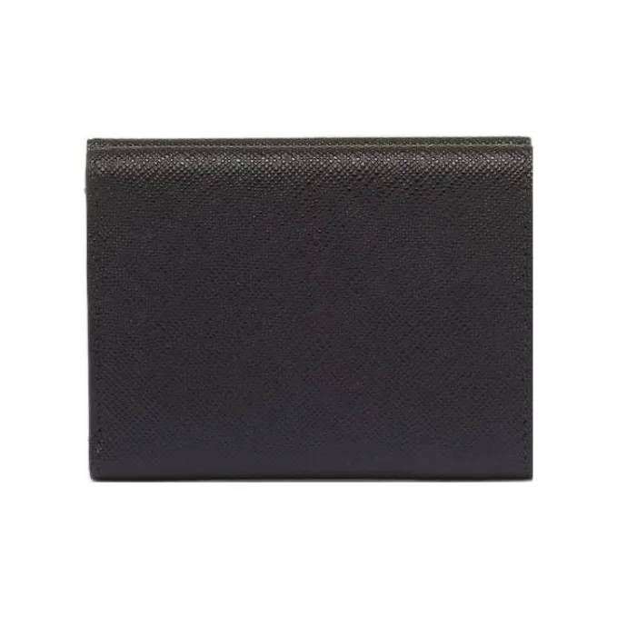 PRADA Saffiano Leather Wallet Trumpets Men's Black-1