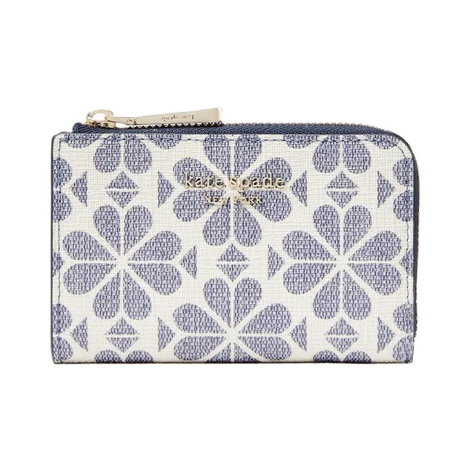 Kate Spade Spade Flower Coin Purses Key Pouches Women's Blue & White-0