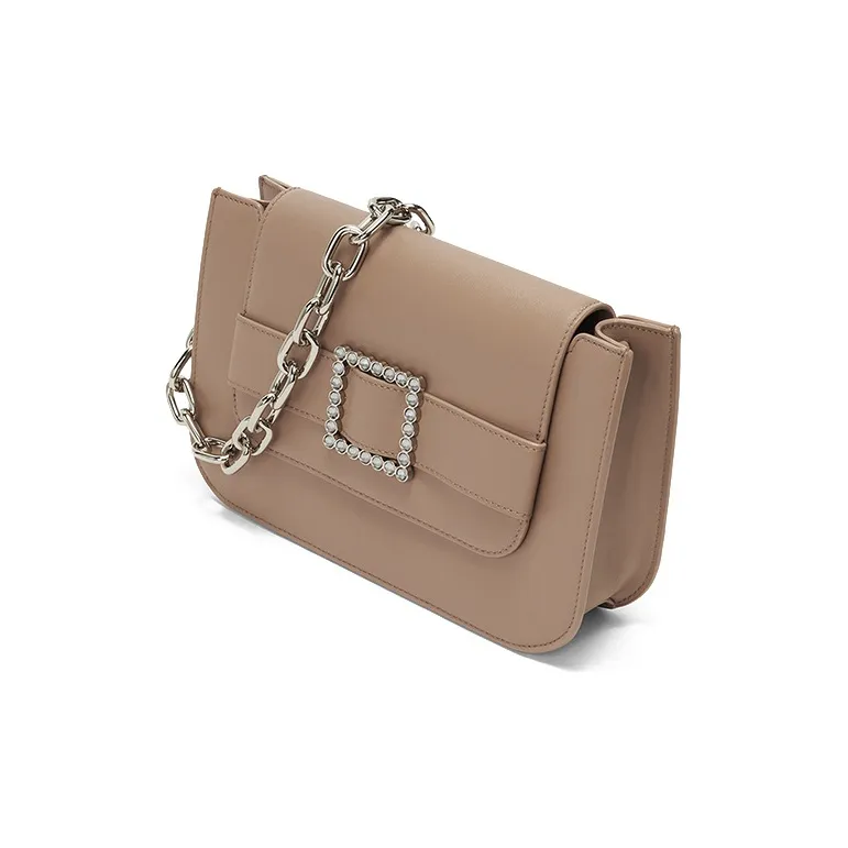 CHARLES&KEITH Cow Leather Shoulder Bag, Handbag Medium Size Women's-6