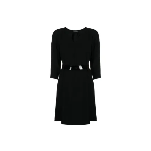 EMPORIO ARMANI Long-Sleeved Dresses Women's Black