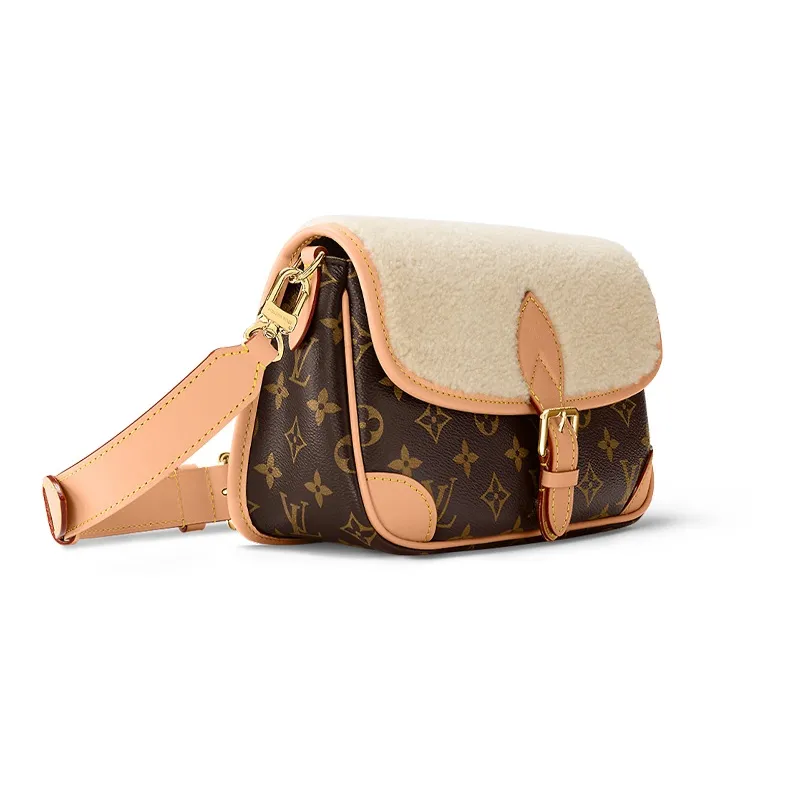 LOUIS VUITTON Diane Monogram Handbag Brown-3