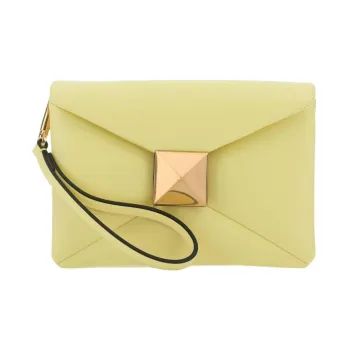 Valentino Sheepskin Envelope Bag Clutches Regular Women's Yellow
