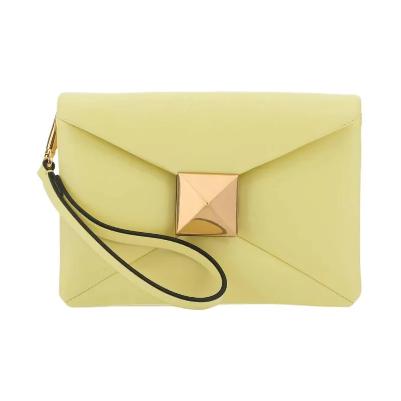 Valentino Sheepskin Envelope Bag Clutches Regular Women's Yellow-0