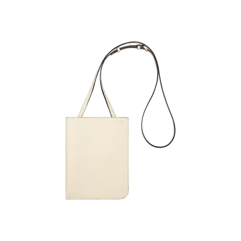 Valextra Calfskin Shoulder Bag, Crossbody Bag Card Holder Women's White-0