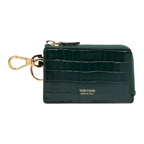TOM FORD Calfskin Wallet, Card Holder Men's Green