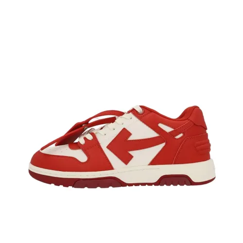 OFF-WHITE Skateboard Shoes Men Low-Top Red/White