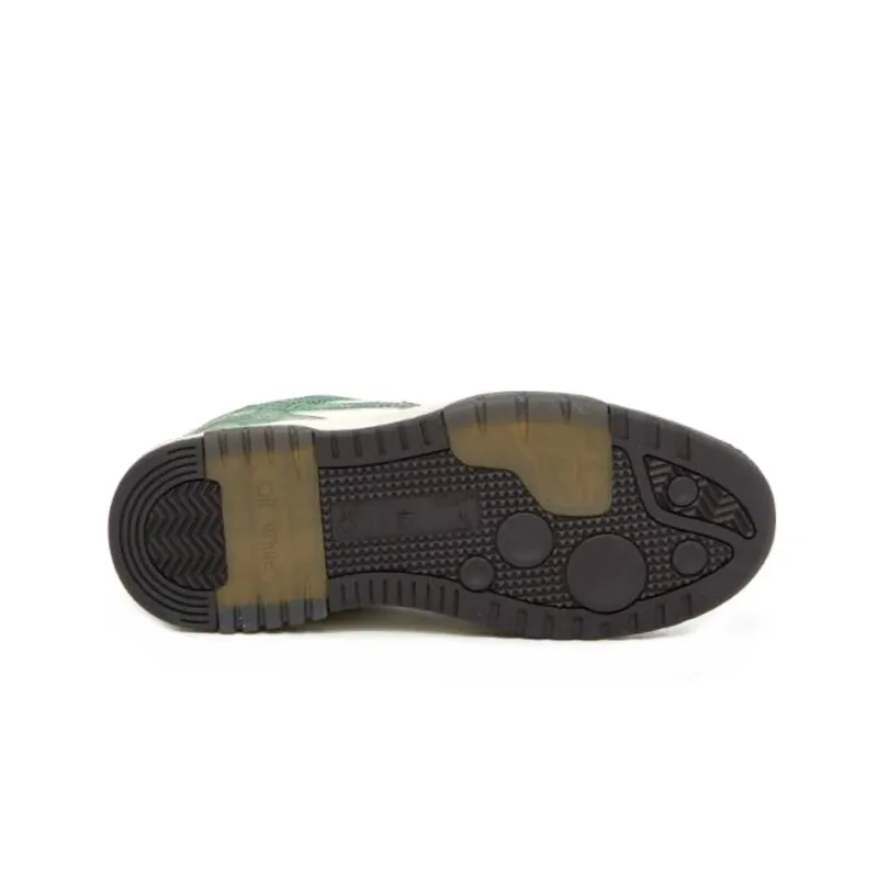 OFF WHITE Out Of Office Vintage Leather 'Green White Purple'-4