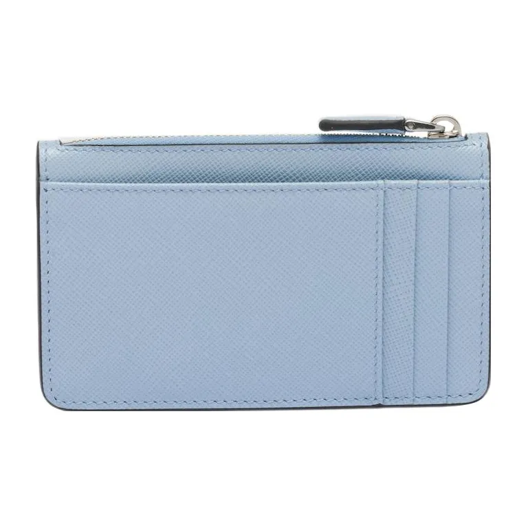 PRADA Saffiano Leather Card Holder Card Holder Men's Light Blue-1