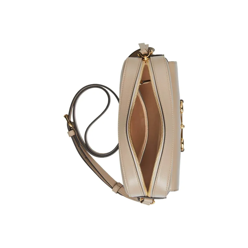 GUCCI Horsebit 1955 Leather Camera Bags Crossbody Bag Shoulder Bag Women's Beige-5