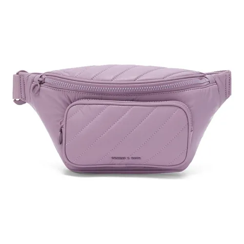 CHARLES&KEITH Fabric, Polyurethane, Synthetic Leather Fanny Pack Regular Women's Light Purple/Black