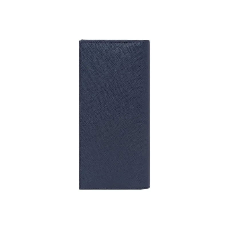 PRADA Saffiano Leather Wallet Men's Dark Blue-1