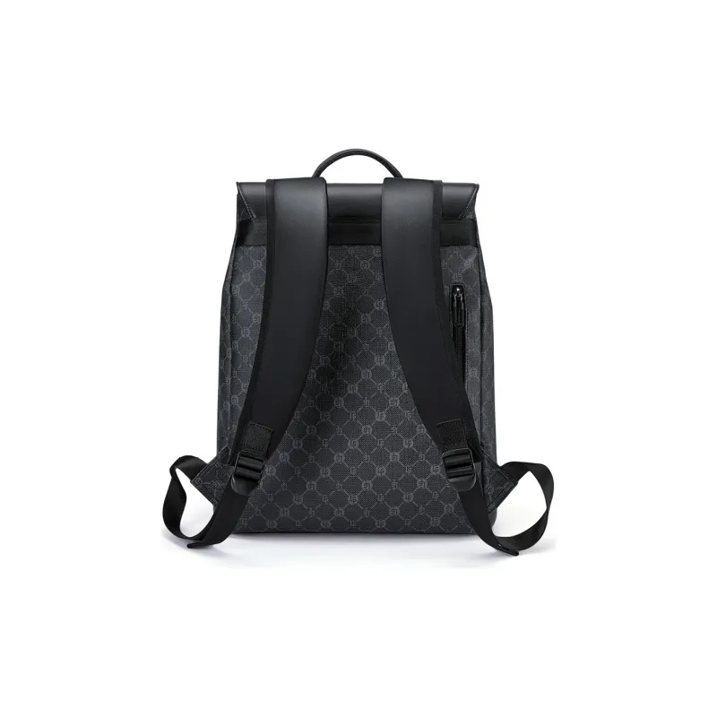 GOLF PVC With Synthetic Leather Backpack Large Size Men's Gray & Black-4