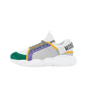 スニーカー MOSCHINO Men Sneakers MB15122G1L GAA WHITE Moschino (white logo leather low top sneaker) – VIP Clothing