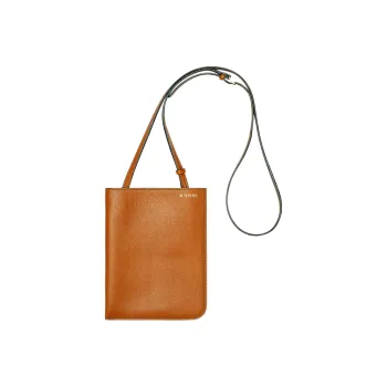 Valextra Calfskin Shoulder Bag Crossbody Bag Card Holder Women's Brown
