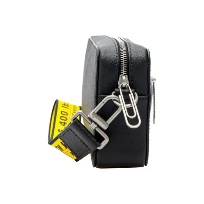OFF WHITE Leather Clutch Regular Men's Black-3