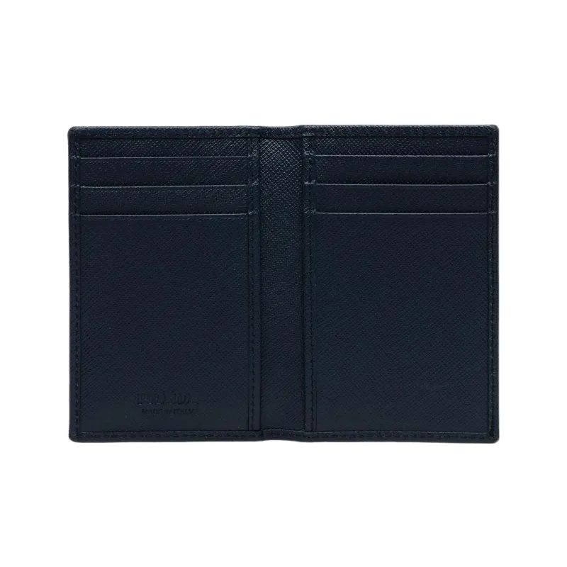 PRADA Saffiano Leather Wallet Men's Blue-2