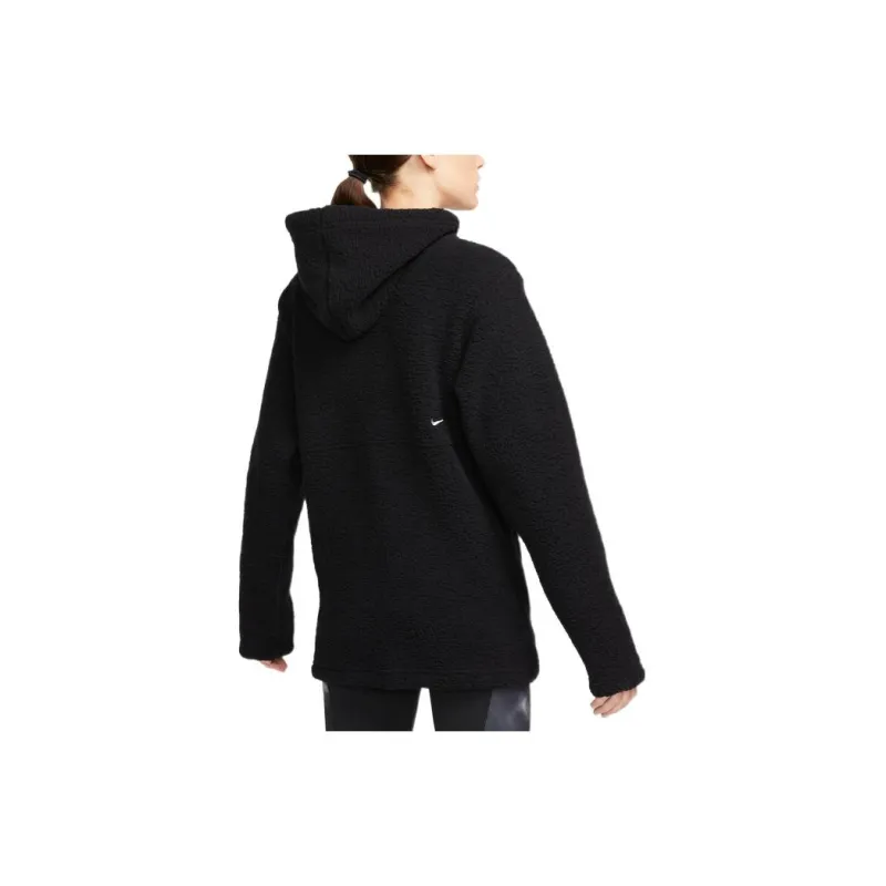 Nike Therma-FIT Women'ss Logo Letter Print Hooded Pullover Sweatshirt Black-2