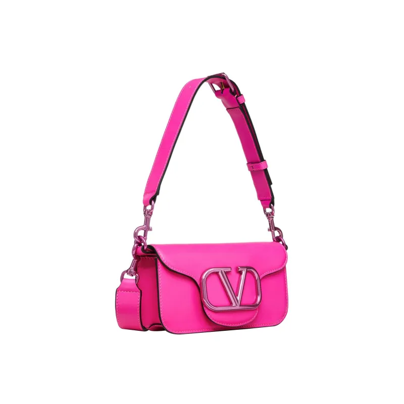 Valentino GARAVANILocò Calfskin Handbag Shoulder Bag Crossbody Bag Mini Men's Pink-1
